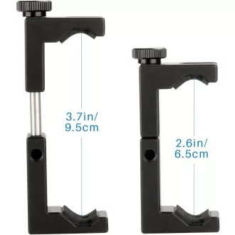   Ulanzi ST-02S alumínium telefon adapter, vakupapucs csatlakozóval, fekete