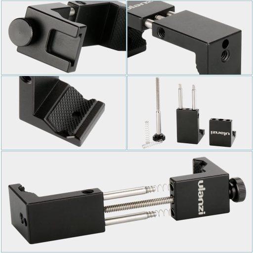 Ulanzi ST-02S alumínium telefon adapter, vakupapucs csatlakozóval, fekete