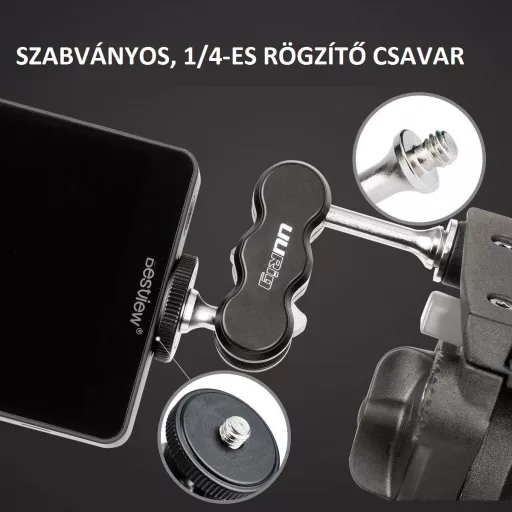 Ulanzi UURig R002 Magic Arm, kompakt és könnyű, 2x 1/4" csatlakozás