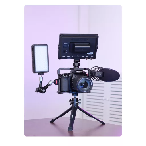 Ulanzi U-vlog Lite mini állvány, kihúzható lábbal, vakupapucs / 1/4"-es csatlakozós gömbfejjel