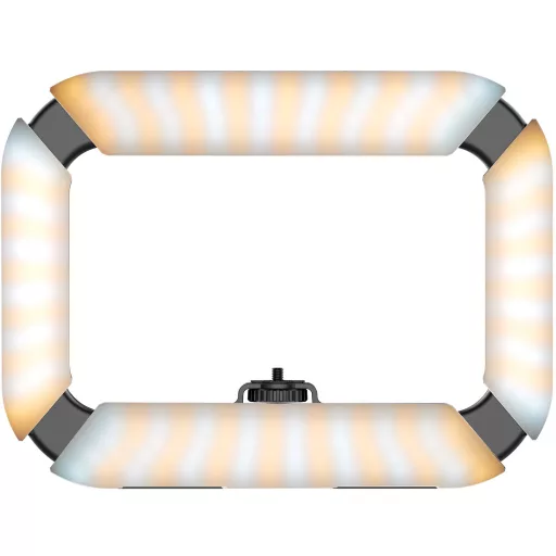 Ulanzi U200 vlogger rig, beépített LED világítással, telefon tartóval, 3 vakupapucs csatlakozóval