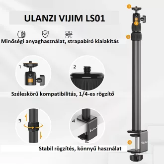   Ulanzi Vijim LS01 multifunkciós, állítható asztali állvány rendszer, gömbfejjel