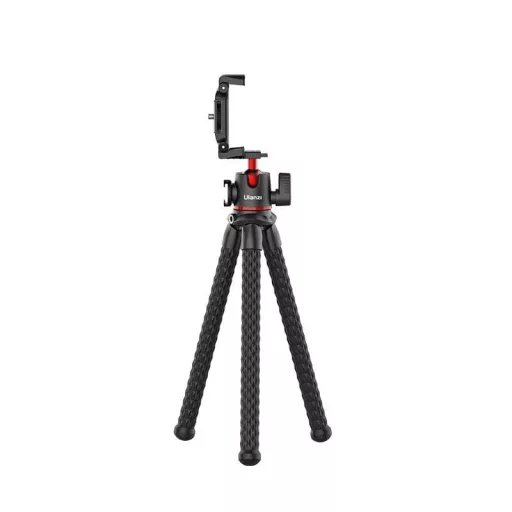 Ulanzi Octopus MT-33 hajlítható lábú állvány gömbfejjel, telefon adapter, vakupapucs, 1/4" bemenet