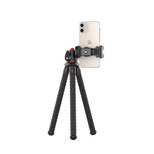 Ulanzi Octopus MT-33 hajlítható lábú állvány gömbfejjel, telefon adapter, vakupapucs, 1/4" bemenet