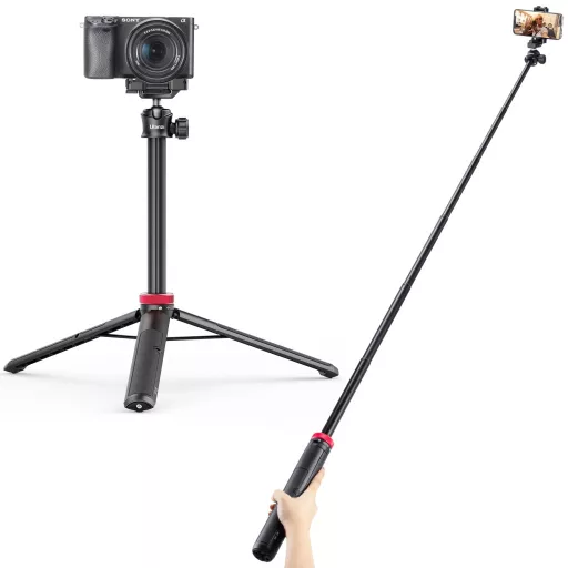 Ulanzi MT-44 selfie állvány, monopod, telefontartó adapter, 149cm max magasság, fehér