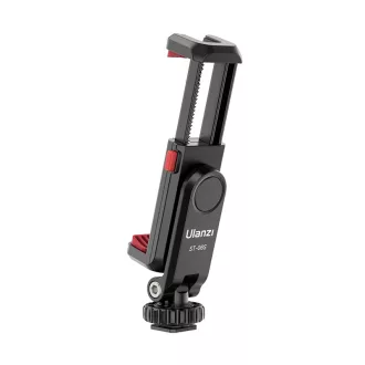   Ulanzi ST-06s telefon tartó adapter állványhoz, elforgatható, dönthető, vakupapucs adapterrel,fekete