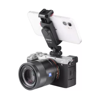   Ulanzi ST-06s telefon tartó adapter állványhoz, elforgatható, dönthető, vakupapucs adapterrel,fekete