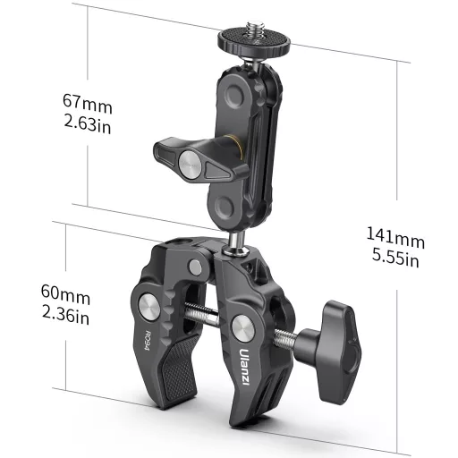 Ulanzi R094 KAMERA SZUPER-BILINCS RÖGZÍTŐ - többfunkciós satu - 1/4" 3/8"