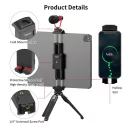 Ulanzi ST-29 univerzális tablet és telefontartó, 6,5-22,5cm befogadó méret, vakupapcs adapter