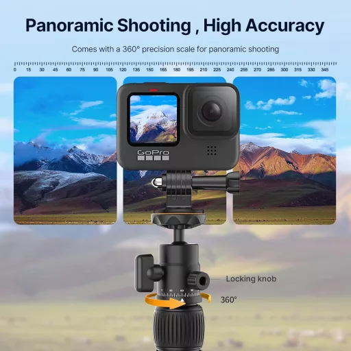 Ulanzi Vijim LS9 asztali állvány, lapos talppal, gömbfejjel, 24-88cm magasság