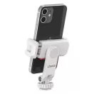Ulanzi ST-06s telefon tartó adapter állványhoz, elforgatható, dönthető, vakupapucs adapterrel, fehér