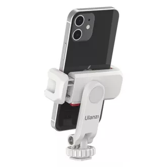   Ulanzi ST-06s telefon tartó adapter állványhoz, elforgatható, dönthető, vakupapucs adapterrel, fehér