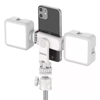   Ulanzi ST-06s telefon tartó adapter állványhoz, elforgatható, dönthető, vakupapucs adapterrel, fehér