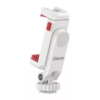   Ulanzi ST-06s telefon tartó adapter állványhoz, elforgatható, dönthető, vakupapucs adapterrel, fehér