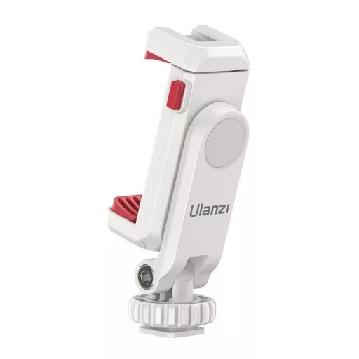 Ulanzi ST-06s telefon tartó adapter állványhoz, elforgatható, dönthető, vakupapucs adapterrel, fehér