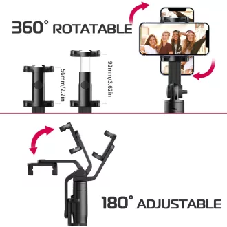   Ulanzi SK-03 szelfie állvány, monopod, bluetooth adapter, 30-160cm magasság