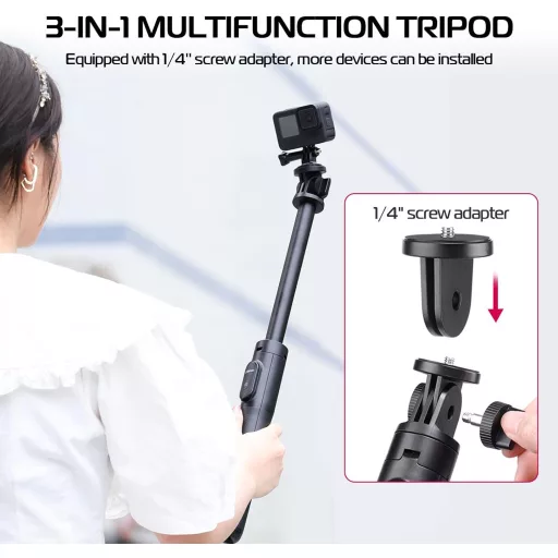 Ulanzi SK-03 szelfie állvány, monopod, bluetooth adapter, 30-160cm magasság