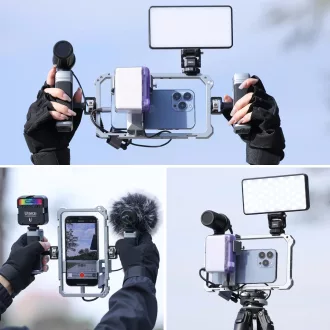   Ulanzi unverzális telefonkeret rendszer, rig, cage , 2db fogantyú, 6db vakupapucs