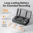 Ulanzi A100 vezeték nélküli lavalier mikrofon, 2 mikrofon és 1 vevő, usb-c, 3,5 jack, fekete