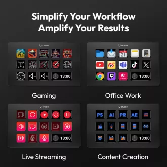   Ulanzi D200 Stream Deck Smart Keyboard multifunkciós makró, stream vezérlő, 13db programozható gomb