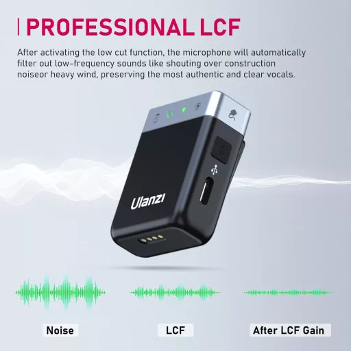 Ulanzi AM18 U-mic 2.4GHz vezeték nélküli duális mikrofon szett, usb-a, usb-c, lightning csatlakozás