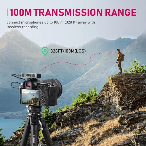 Ulanzi AM18 U-mic 2.4GHz vezeték nélküli duális mikrofon szett, usb-a, usb-c, lightning csatlakozás