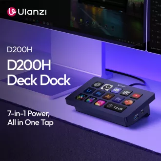   Ulanzi D200H Stream Deck Smart Keyboard multifunkciós makró, stream vezérlő, 13db gomb, 7in1 dock