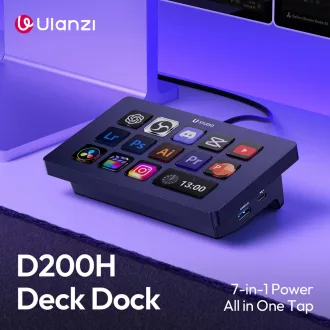   Ulanzi D200H Stream Deck Smart Keyboard multifunkciós makró, stream vezérlő, 13db gomb, 7in1 dock