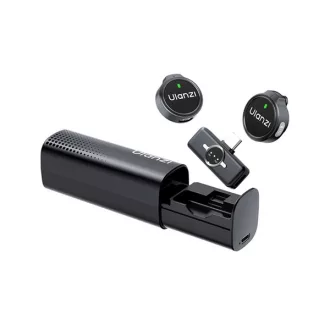   Ulanzi A21 csiptetős vezeték nélküli mikrofon, 2db mikrofon, zajszűrés, USB-C, fekete