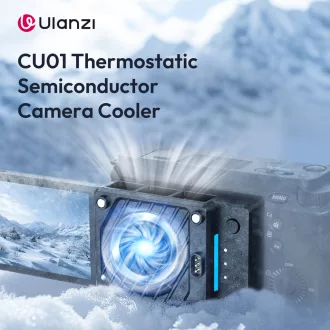   Ulanzi CU1, kamera hűtő ventilátor és akkumulátor, hőmérséklet-szabályozott félvezető egység, fekete