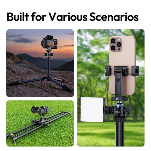 Ulanzi T100 Uka gömbfej, 6kg teherbírás, vakupapucs adapter, 3/8" és 1/4"