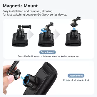   Ulanzi CO62 Go-Quick II hátizsák pántra, övre telefon és GoPro tartó adapter