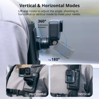   Ulanzi CO62 Go-Quick II hátizsák pántra, övre telefon és GoPro tartó adapter