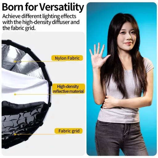 Ulanzi D60 60cm-es nyitható parabola méhsejtráccsal, Bowens csatlakozás