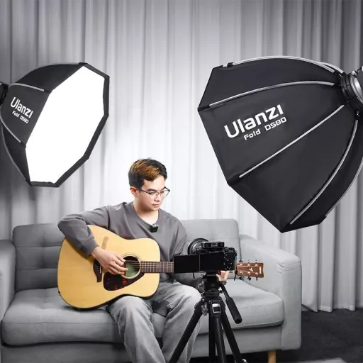 Ulanzi DS80 80cm-es nyitható octobox méhsejtráccsal, Bowens csatlakozás