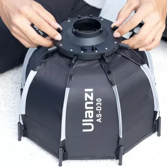   Ulanzi AS-D30 30cm-es nyitható octobox, mini Bowens csatlakozás