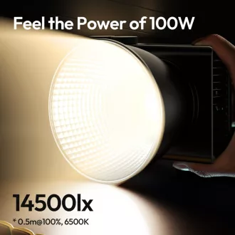   Ulanzi C01 100W COB led lámpa, 2700K-6500K, 14500LUX, 96CRI, mini Bowens, alap reflektor