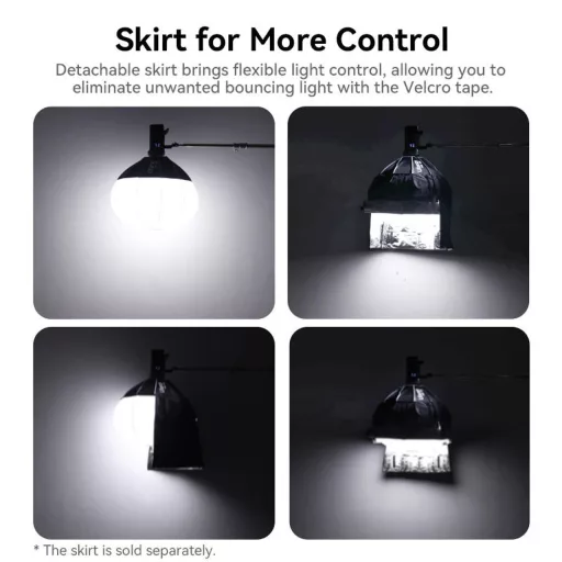 Ulanzi szoknya gömb softboxhoz/lanternhez, 80cm, 2db