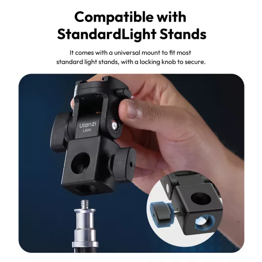 Ulanzi LA04 lámpaállvány vakupapucs és 1/4" adapter