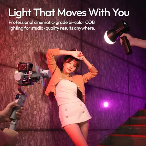 Ulanzi C60RGB, 60W RGB COB LED lámpa, 2500-6500K, 20 effekt, 3300mAh, mini Bowens