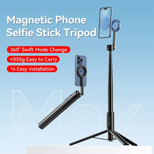 Ulanzi Magnetic Selfie Stick Max állvány, 164 cm selfie állvány, Magsafe telefon adapter, bluetooth