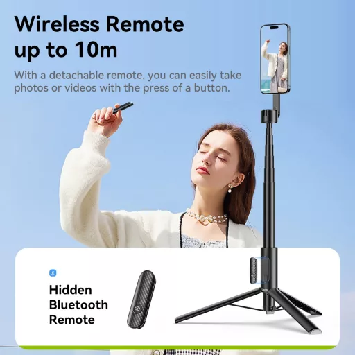 Ulanzi Magnetic Selfie Stick Max állvány, 164 cm selfie állvány, Magsafe telefon adapter, bluetooth