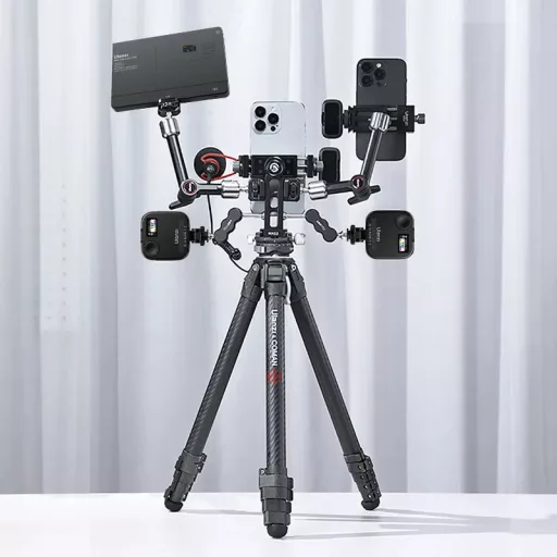 Ulanzi MA53 elforgatható telefontartó adapter, arca swiss, 1db vakupapucs, 5db 1/4" csatlakozó, fém