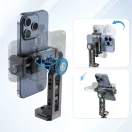 Ulanzi MA53 elforgatható telefontartó adapter, arca swiss, 1db vakupapucs, 5db 1/4" csatlakozó, fém