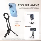 Ulanzi MA30 összehajtható mini állvány, Magsafe kompatibilis telefonokhoz, karabiner, lila