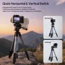 Ulanzi TT39 videó állvány, 42-155cm, 3kg teherbírás, Arca Swiss gyorscseretalp, telefontartó adapter