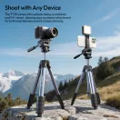 Ulanzi TT39 videó állvány, 42-155cm, 3kg teherbírás, Arca Swiss gyorscseretalp, telefontartó adapter