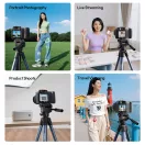 Ulanzi TT39 videó állvány, 42-155cm, 3kg teherbírás, Arca Swiss gyorscseretalp, telefontartó adapter