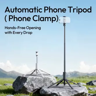   Ulanzi MT-86 automatikusan nyíló selfie állvány, monopod, telefontartó, 153cm, bluetooth, fekete