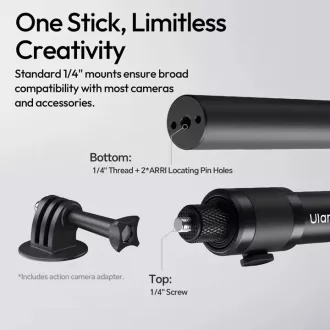   Ulanzi VL04 selfie bot, monopod, hátizsák pántra, övre rögízthető, GoPro tartó adapterrel